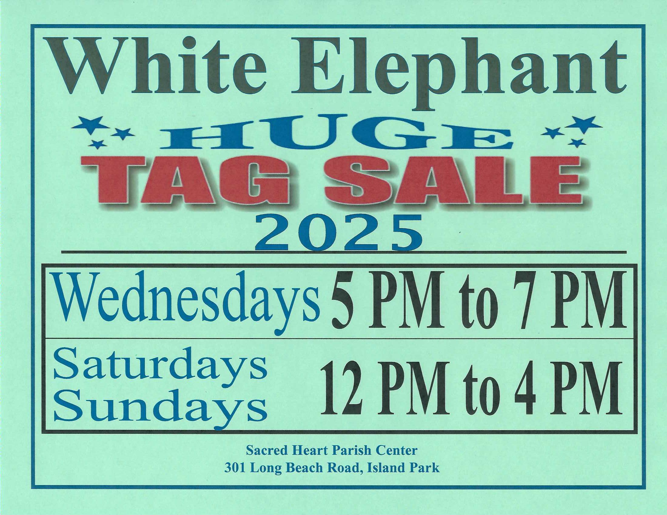 WHITE ELEPHANT SALE